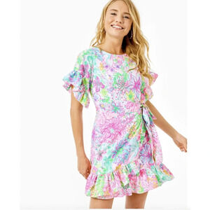 Lilly Pulitzer Darlah Dress Multi Shell of a Party